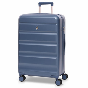 Aerolite 24-Inch Medium Check-In Luggage, 67L Lightweight Hard Shell Suitcase with 4 Spinner Wheels, TSA Lock, Durable ABS Travel Hold Suitcase – Blue